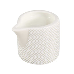 German Standard 2 oz Gray Mesh Embossed Porcelain Creamer - 1 3/4