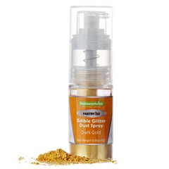 Pastry Tek 5g Dark Gold Edible Glitter Dust Spray - 100 count box