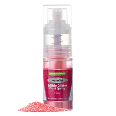 Pastry Tek 5g Pink Edible Glitter Dust Spray - 100 count box
