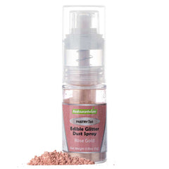 Pastry Tek 5g Rose Gold Edible Glitter Dust Spray - 100 count box