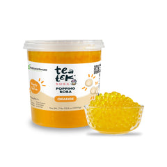 Tea Tek 7 lb Popping Boba - Orange - 1 count box