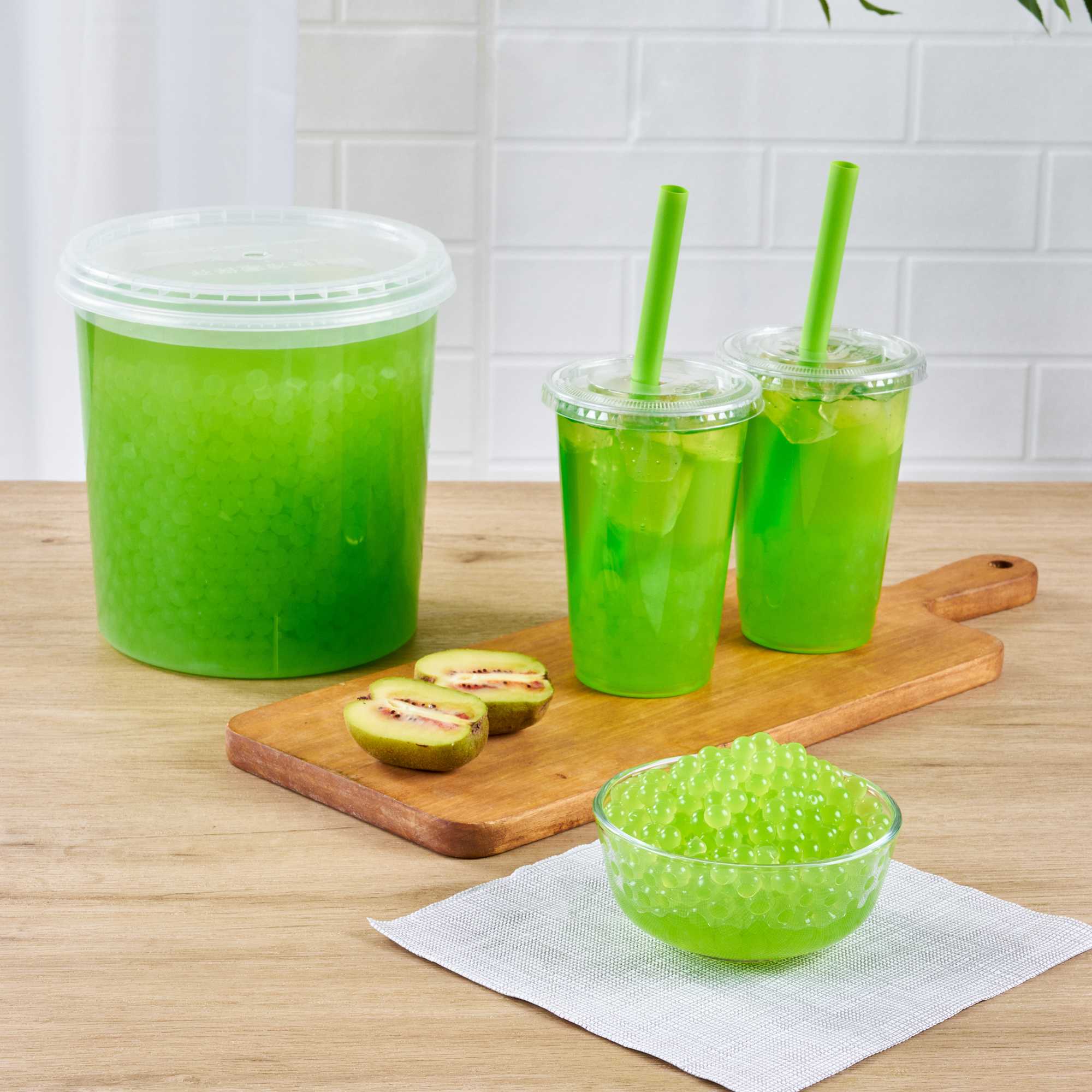 Tea Tek 7 lb Kiwi Popping Boba - 1 count box