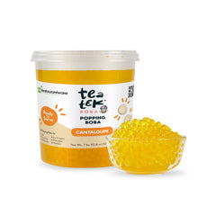 Tea Tek 7 lb Cantaloupe Popping Boba - 4 count box