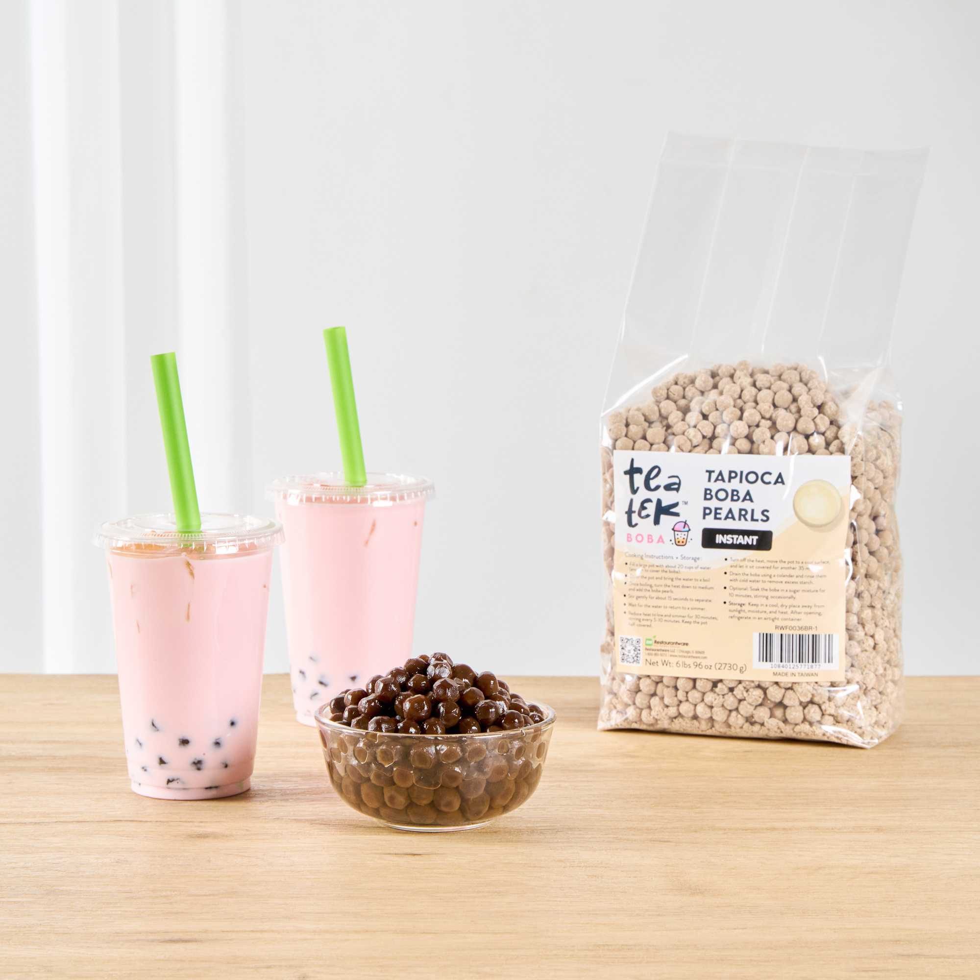 Tea Tek 6 lb Tapioca Boba Pearls - Instant - 1 count box