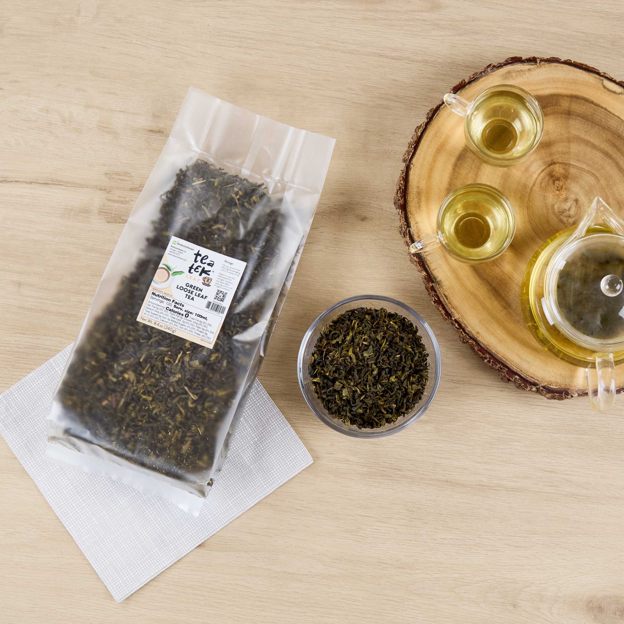 Tea Tek 8.4 oz Green Loose Leaf Tea - 1 count box