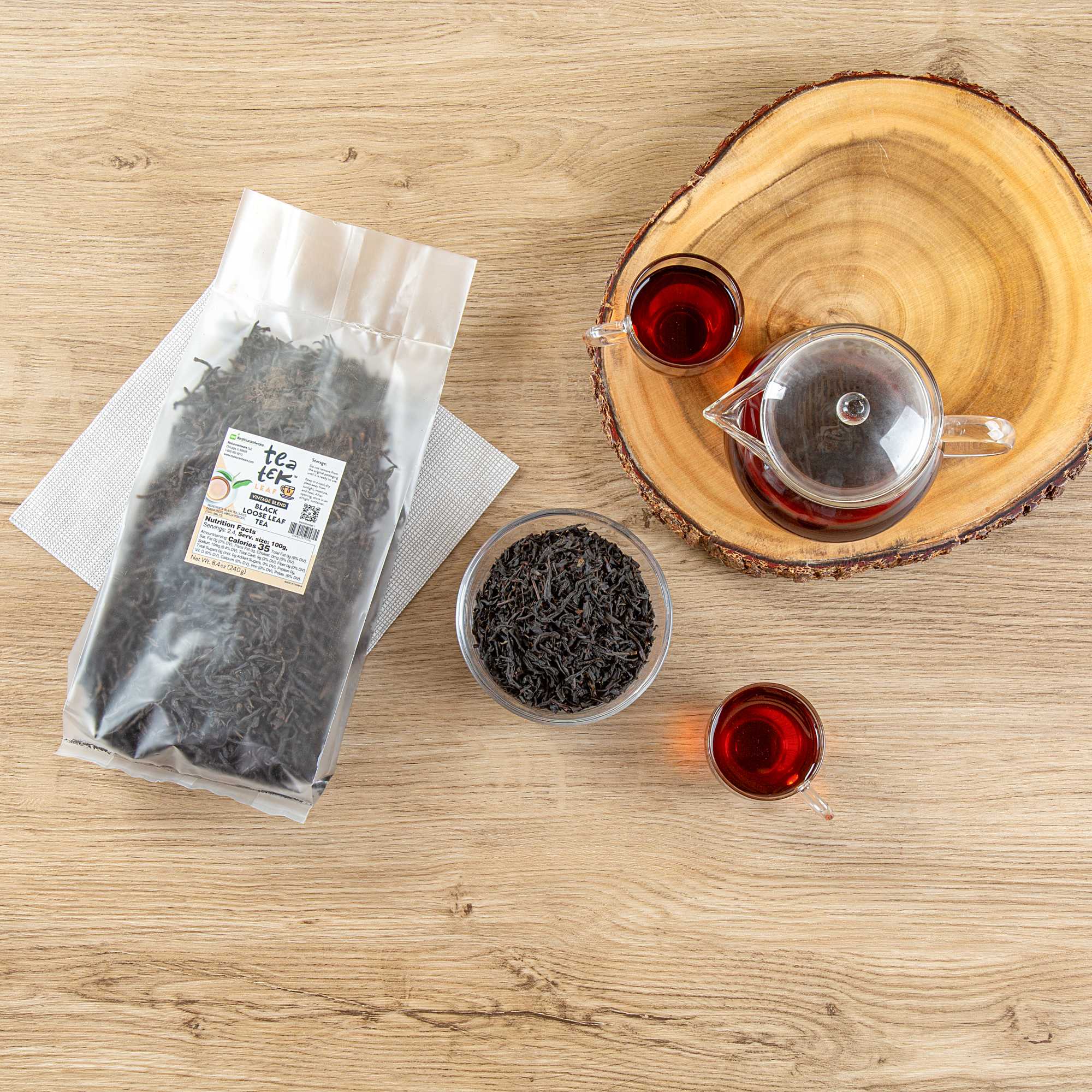 Tea Tek 8.4 oz Black Loose Leaf Tea - Vintage Blend - 1 count box