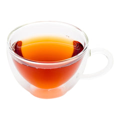 Forma Professional 6 oz Round Glass Cafe Cup - Double Wall, with Handle - 3 1/2