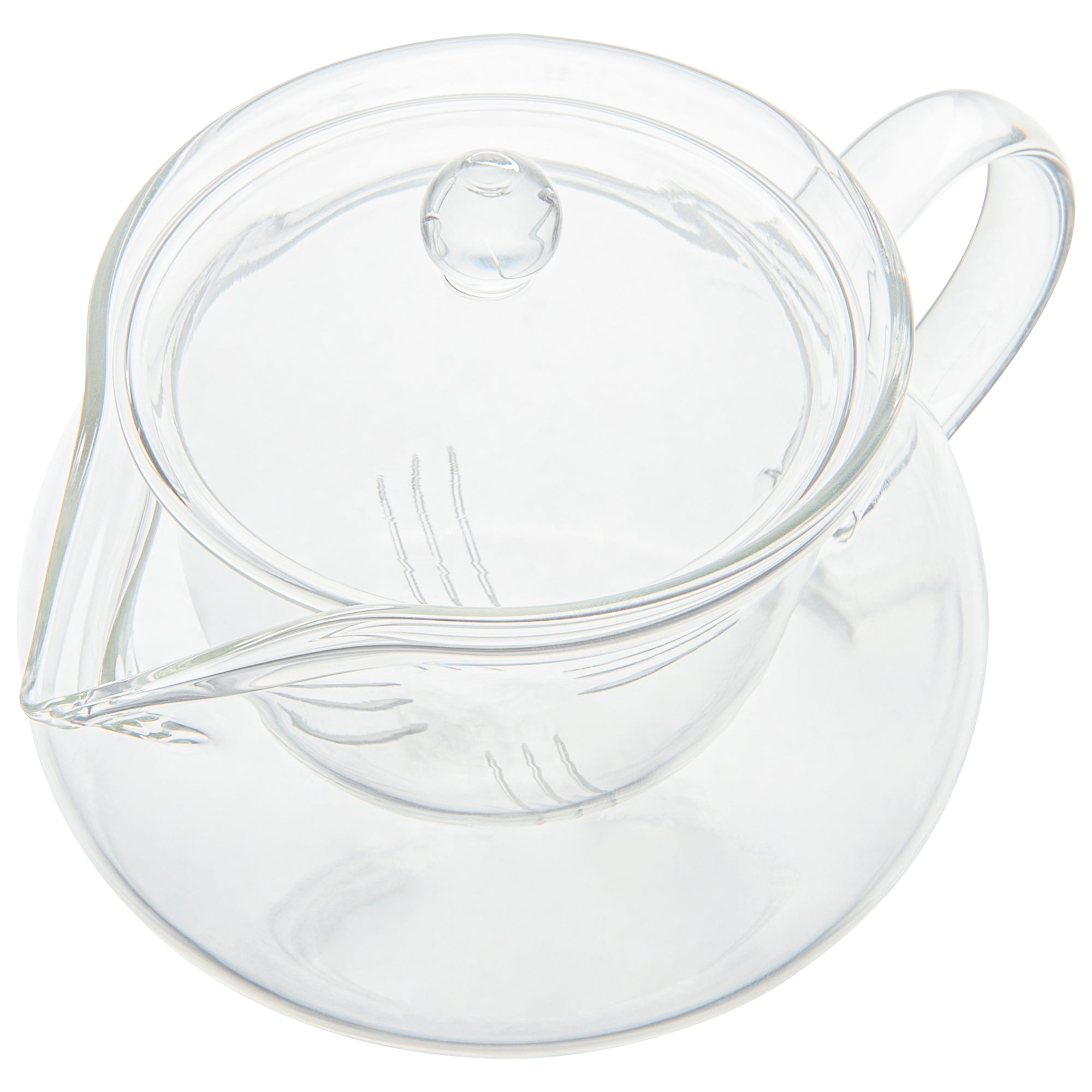 Forma Professional 17 oz Round Glass Teapot - Double Wall - 5 1/4" x 5 1/4" x 5" - 1 count box