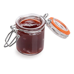 Vetri 2 oz Round Glass Nostalgic Mason Jar - with Clamp Lid - 1 3/4