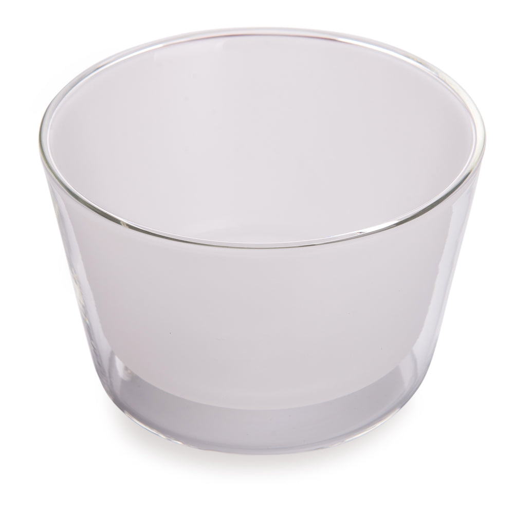 Forma Professional 25 oz Round Frosted Glass Lufthansa Bowl - Double Wall, Deep - 5 1/2" x 5 1/2" x 3 1/2" - 10 count box
