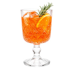 Timeless 11 oz Cocktail Glass - Stemmed, Etched - 3 1/2