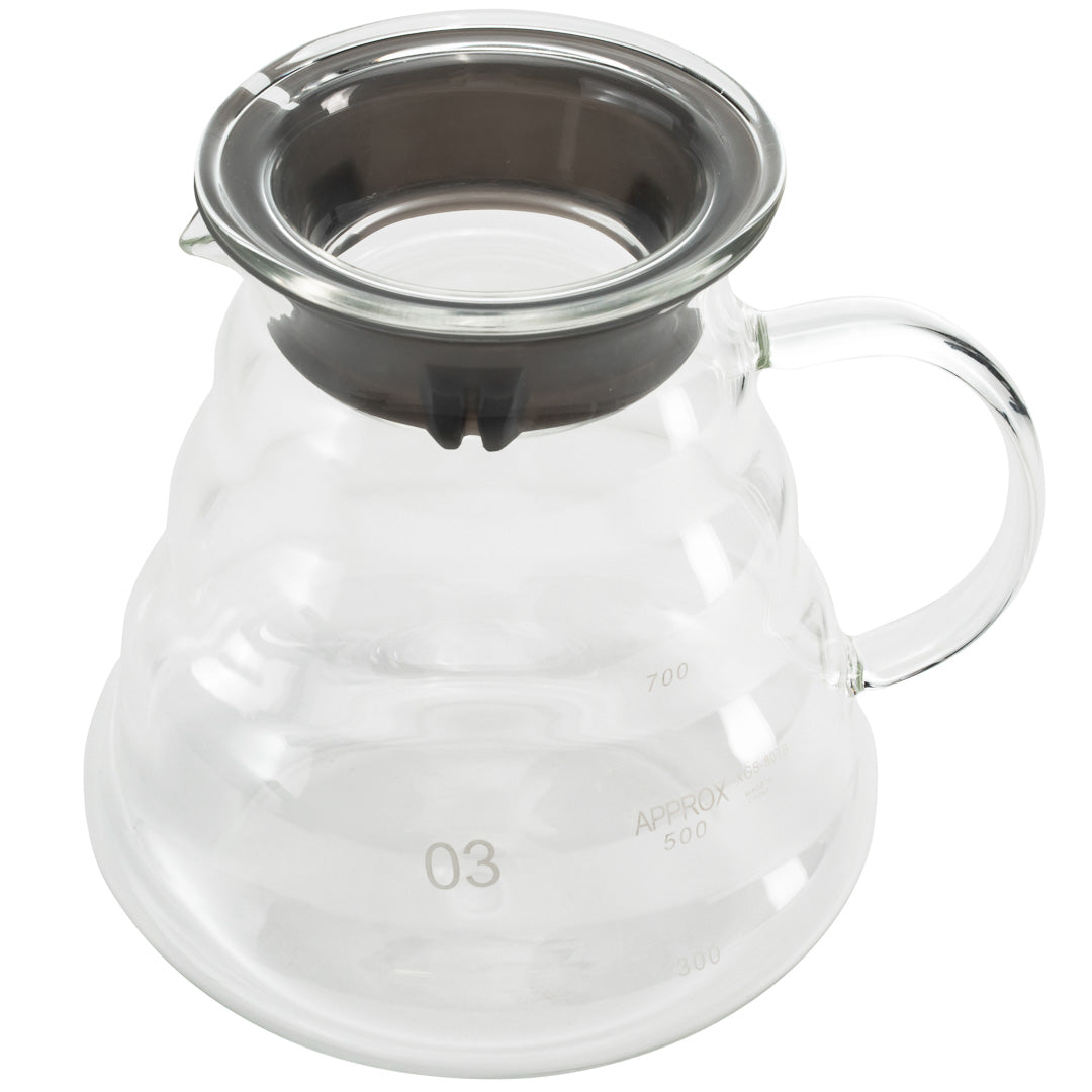 Restpresso 25 oz Round Clear Glass Range Coffee Server / Carafe - 3 1/4" x 3 1/4" x 4 3/4" - 1 count box
