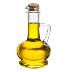 Chef 101 8 oz Glass Elegant Olive Oil Dispenser - with Cork Lid - 3 1/2