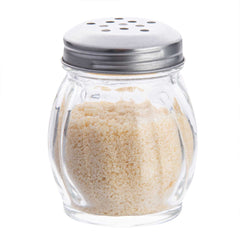 Chef 101 6 oz Glass Cheese Shaker - with Perforated Lid - 2 1/2