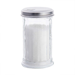 Chef 101 11 oz Glass Sauce / Sugar Pourer - with Flip Lid - 3