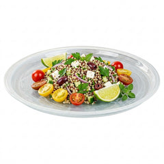 Vetri Round White Glass Solar Plate - 13
