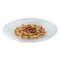 Vetri Round Clear Glass Swirl Plate - 9 1/2