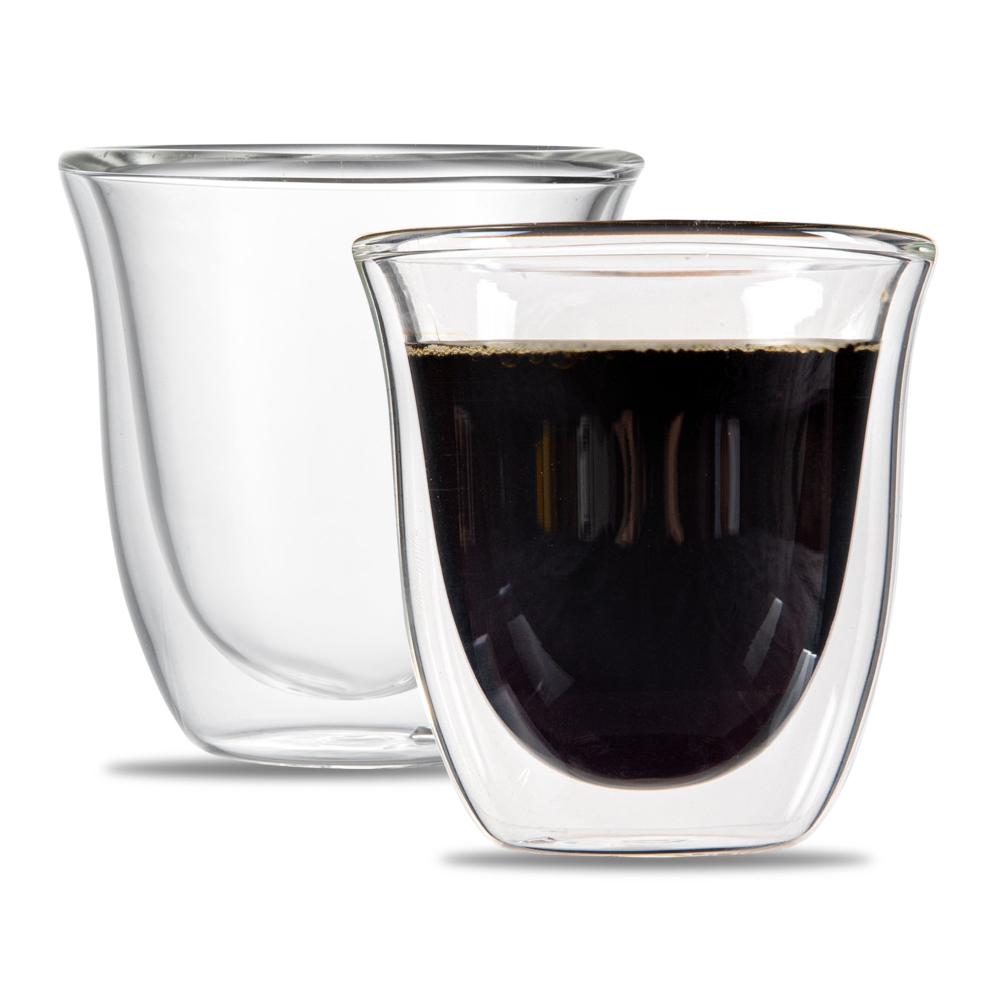 Forma Professional 3 oz Shot Glass / Espresso Cup - Double Wall, Borosilicate - 2 1/2'' x 2 1/2'' x 2 1/2'' - 12 count box