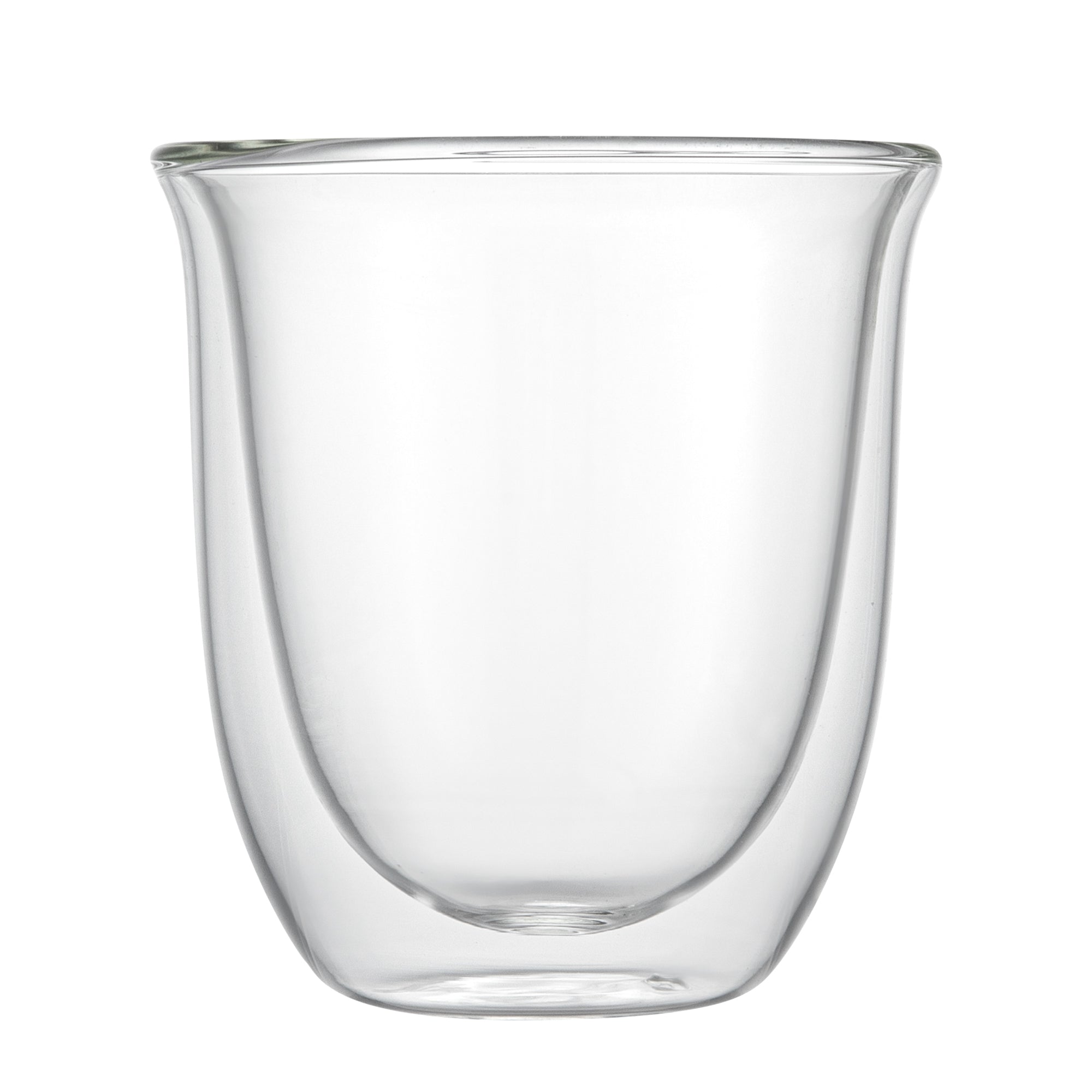 Forma Professional 7 oz Glass Coffee Cup - Double Wall, Borosilicate - 3 1/2'' x 3 1/2'' x 3 3/4'' - 12 count box