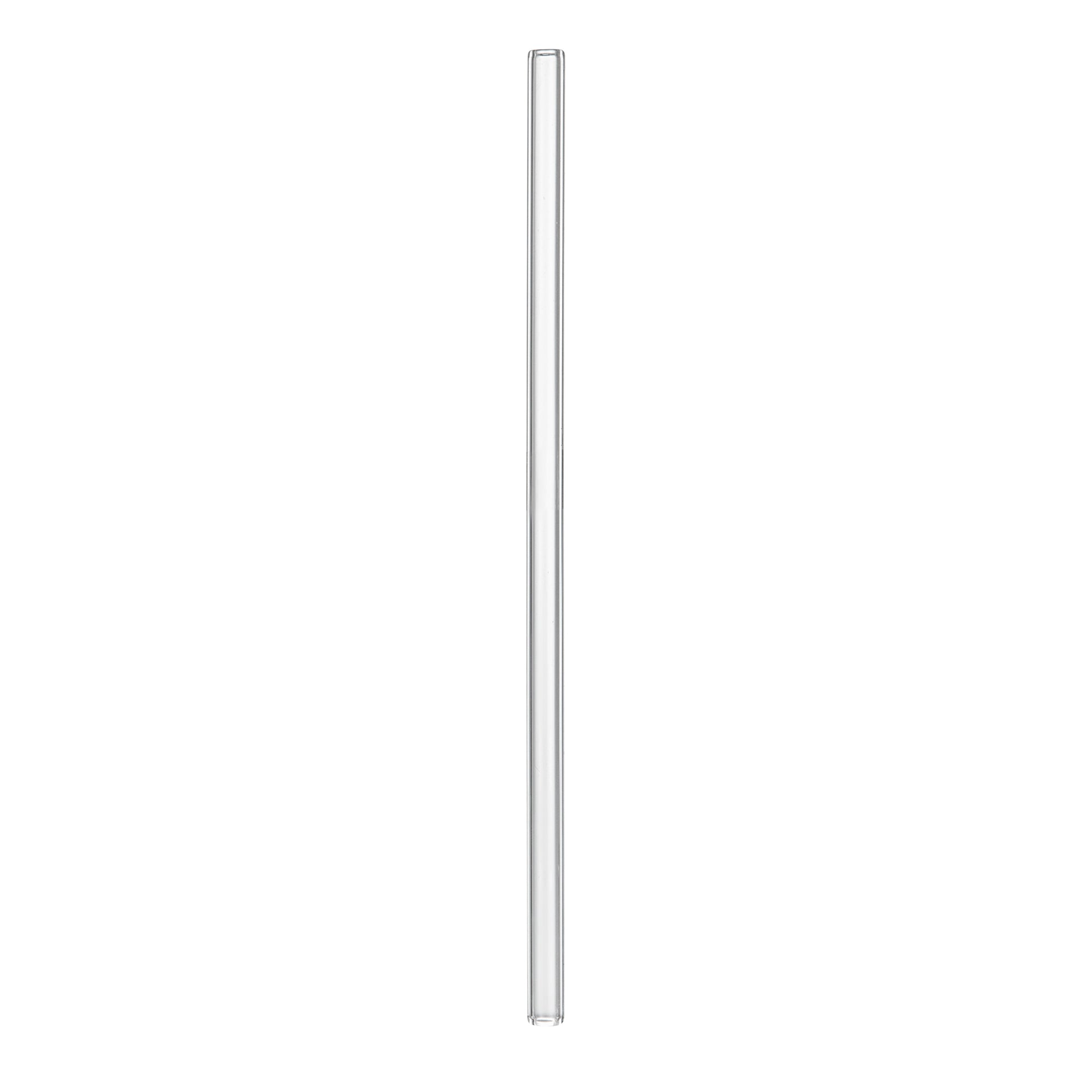 Forma Professional Clear Glass Straw - Borosilicate, with Brush - 7 3/4'' - 100 count box