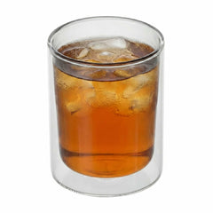 Forma Professional 9 oz Gray Glass Tumbler - Double Wall, Borosilicate - 3 1/4