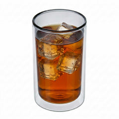 Forma Professional 14 oz Gray Glass Tumbler - Double Wall, Borosilicate - 3 1/4