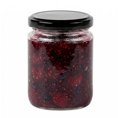Vetri 8 oz Clear Glass Jar - with Black Metal Lid - 2 3/4