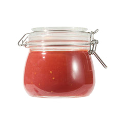 Vetri 18 oz Hinge Top Clear Glass Storage Jar - 24 count box