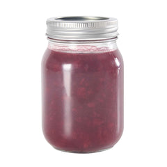 Vetri 16 oz Pint Regular Mouth Glass Canning / Mason Jar - with Silver Metal Lid and Band - 60 count box