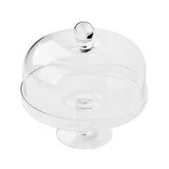 Vetri 2-Piece Clear Glass Cake Stand and Cover Set - 1 count box