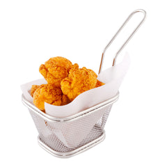 Met Lux Square Silver Stainless Steel Mini Fryer Basket - 4