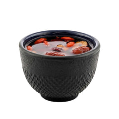 Tetsubin 5 oz Round Black Cast Iron Tea Cup - 3 1/4