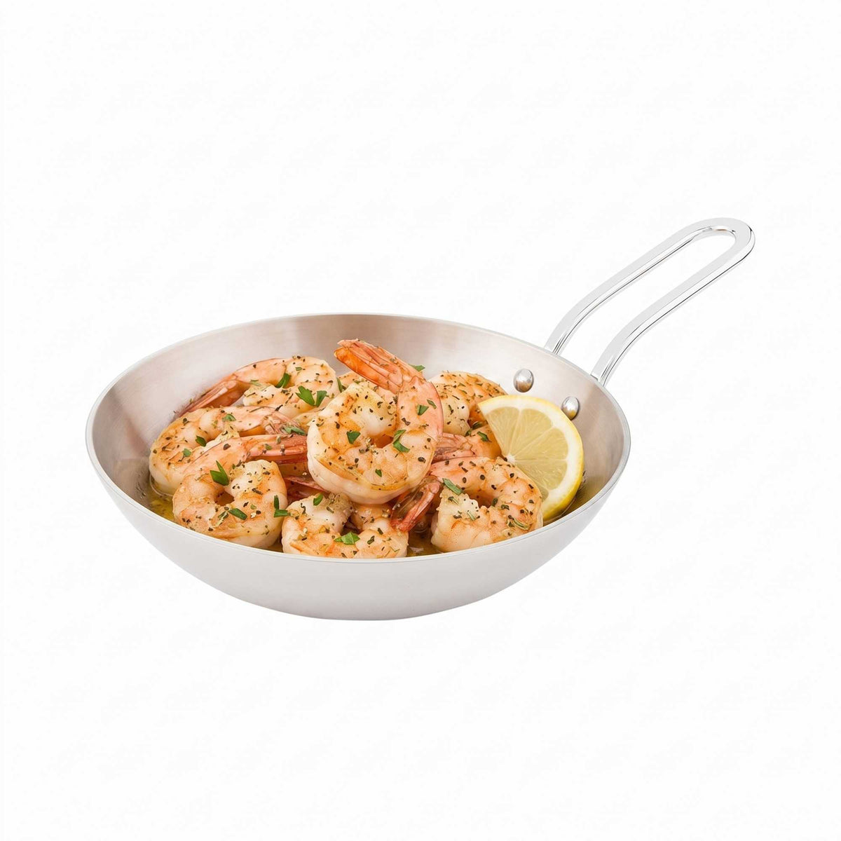 Met Lux Round Silver Stainless Steel Mini Skillet - 6 1/2" x 6 1/2" x 1 1/2" - 1 count box