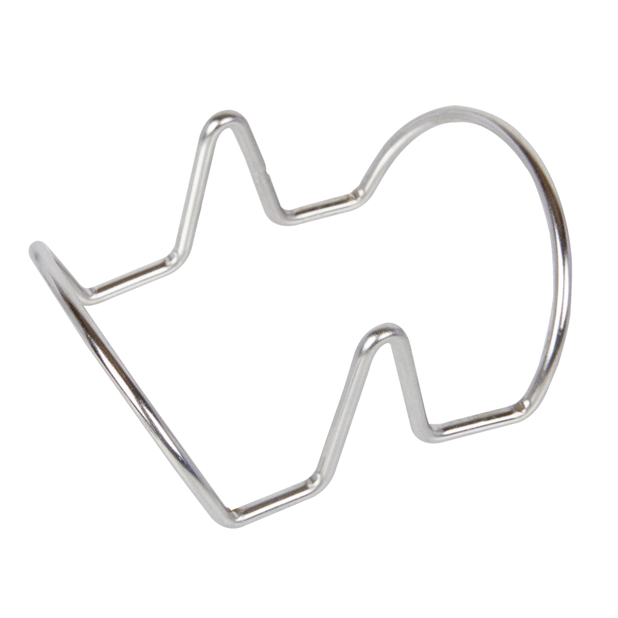 Met Lux Rectangle Silver Stainless Steel Duo Taco Rack Stand - 2 Tacos - 4 1/4" x 3 1/4" x 1 1/2" - 1 count box