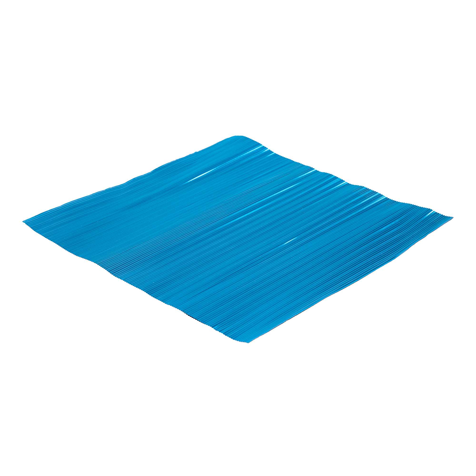 Foil Lux Electric Blue Aluminum Wrap and Basket Liner - Ripple - 12" x 12" - 500 count box