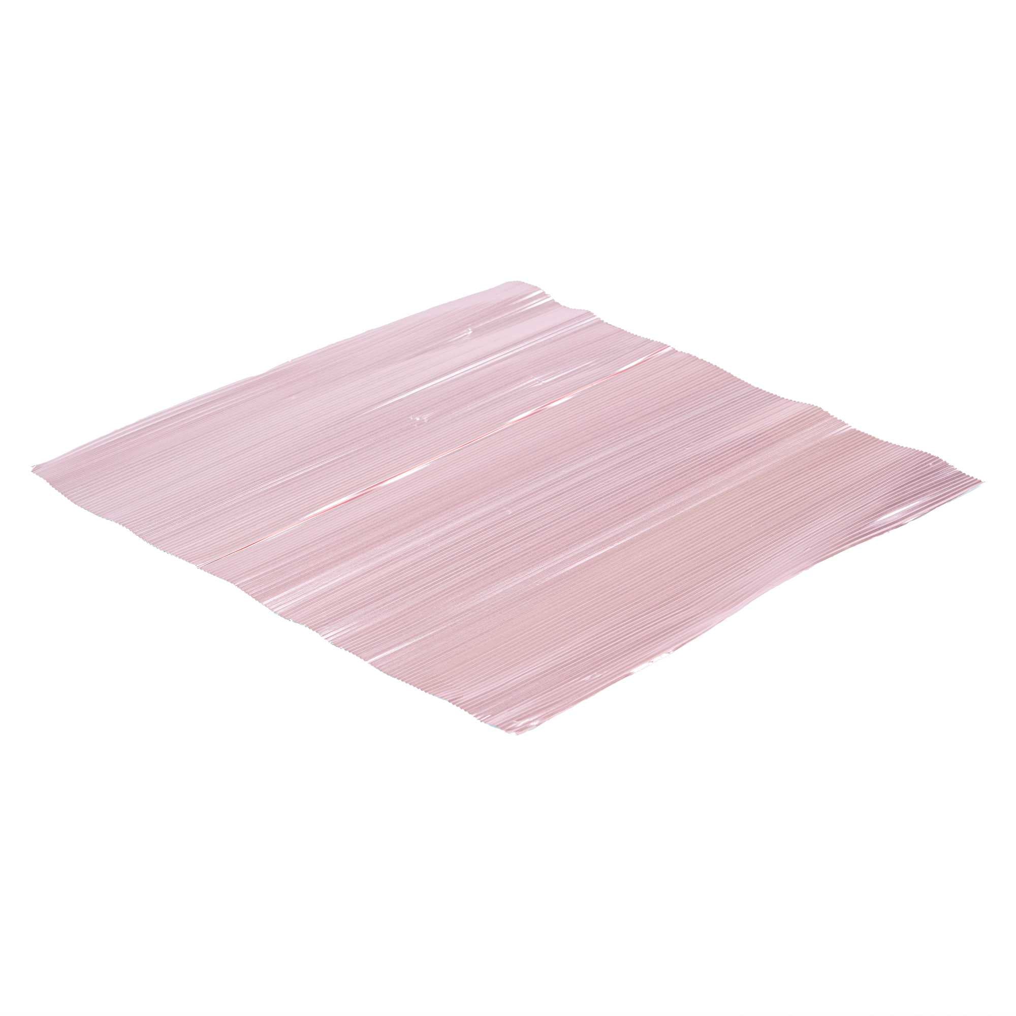 Foil Lux Pink Aluminum Wrap and Basket Liner - Ripple - 12" x 12" - 500 count box