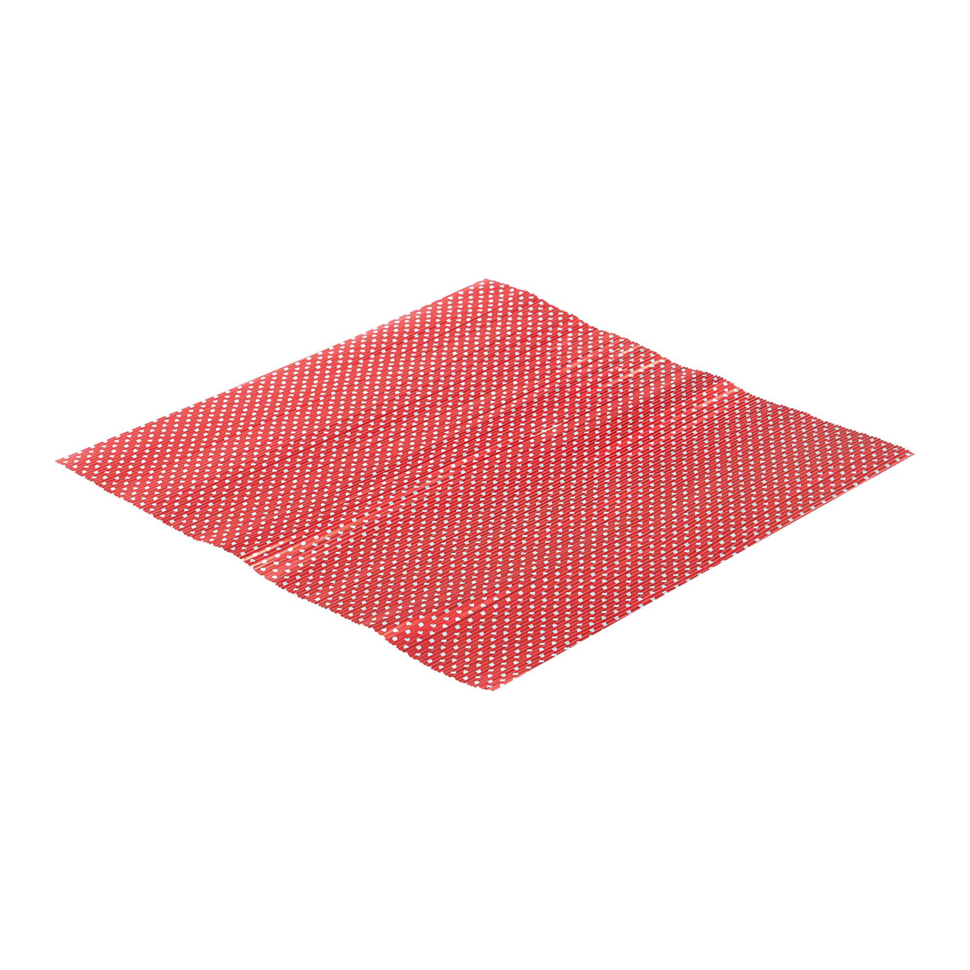 Foil Lux Red Polka Dot Aluminum Wrap and Basket Liner - Ripple - 12" x 12" - 500 count box