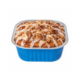 Foil Lux 10 oz Square Blue Aluminum Baking Cup - 4 1/4" x 4 1/4" x 1 1/2" - 100 count box