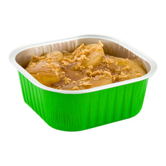 Foil Lux 10 oz Square Lime Green Aluminum Baking Cup - 4 1/4