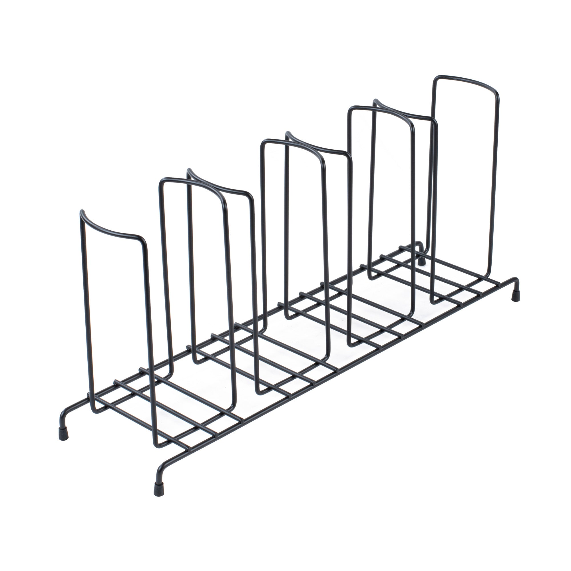 Restpresso Black Iron Cup / Lid Display - 4 Section - 18 1/2" x 8 1/2" x 5" - 1 count box