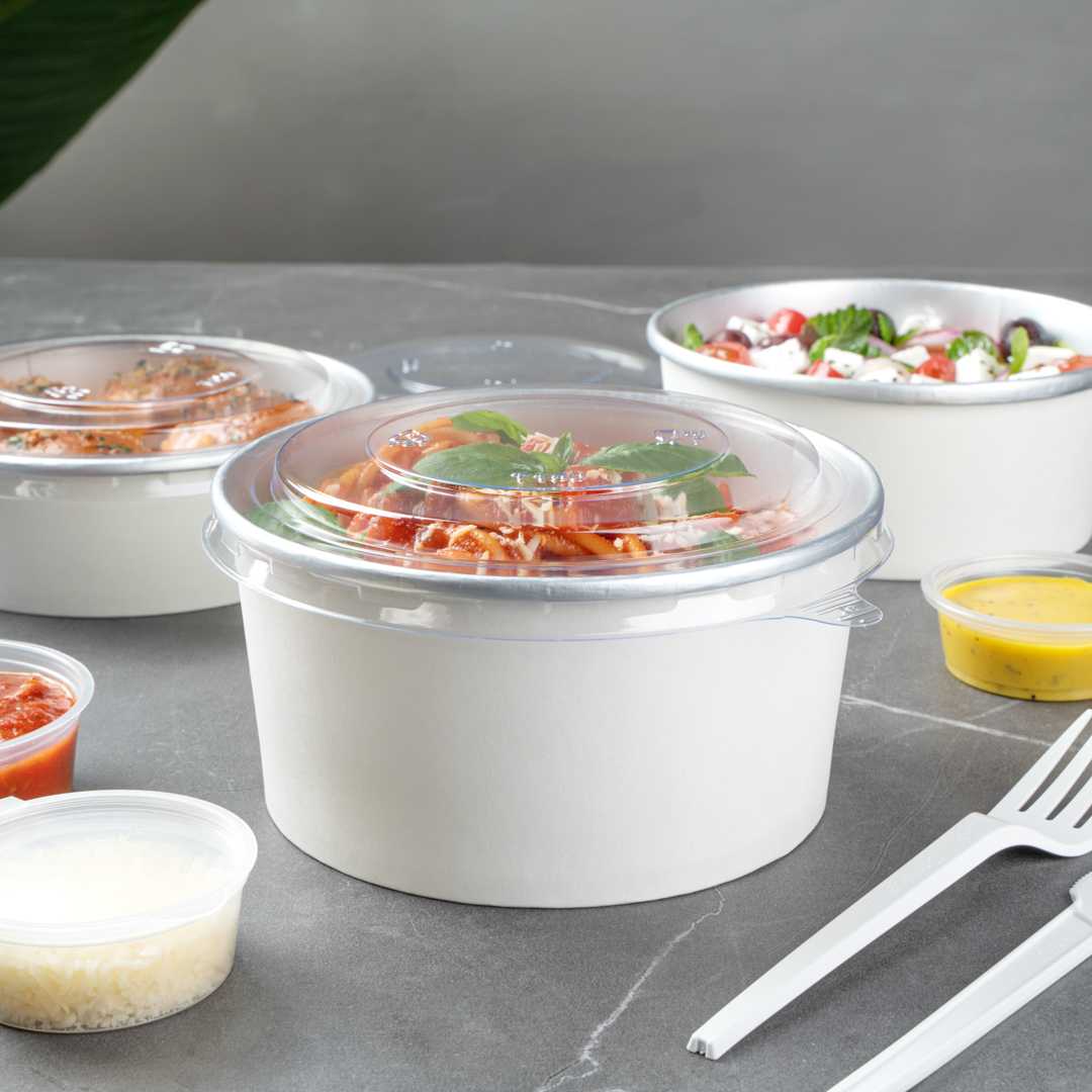 Foil Lux Clear Plastic Take Out Container Lid - Fits 17, 25 and 33 oz - 6" x 6" x 1/4" - 200 count box