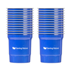 Saving Nature 16 oz Blue Aluminum Drinking Cup - 3 3/4