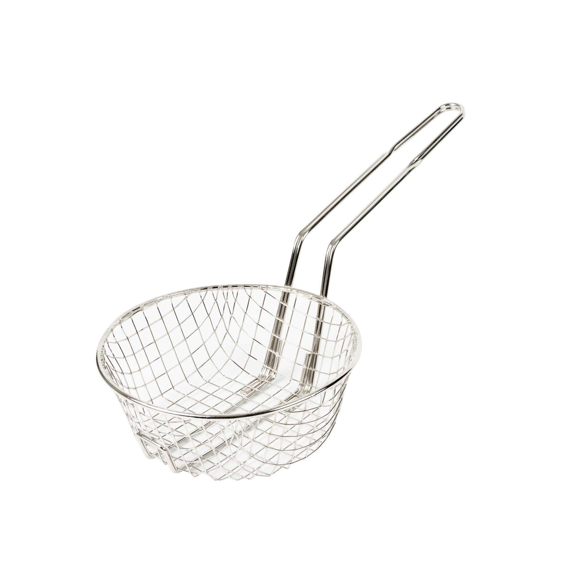 Met Lux Round Nickel-Plated Coarse Mesh Culinary Basket - 8" - 1 count box