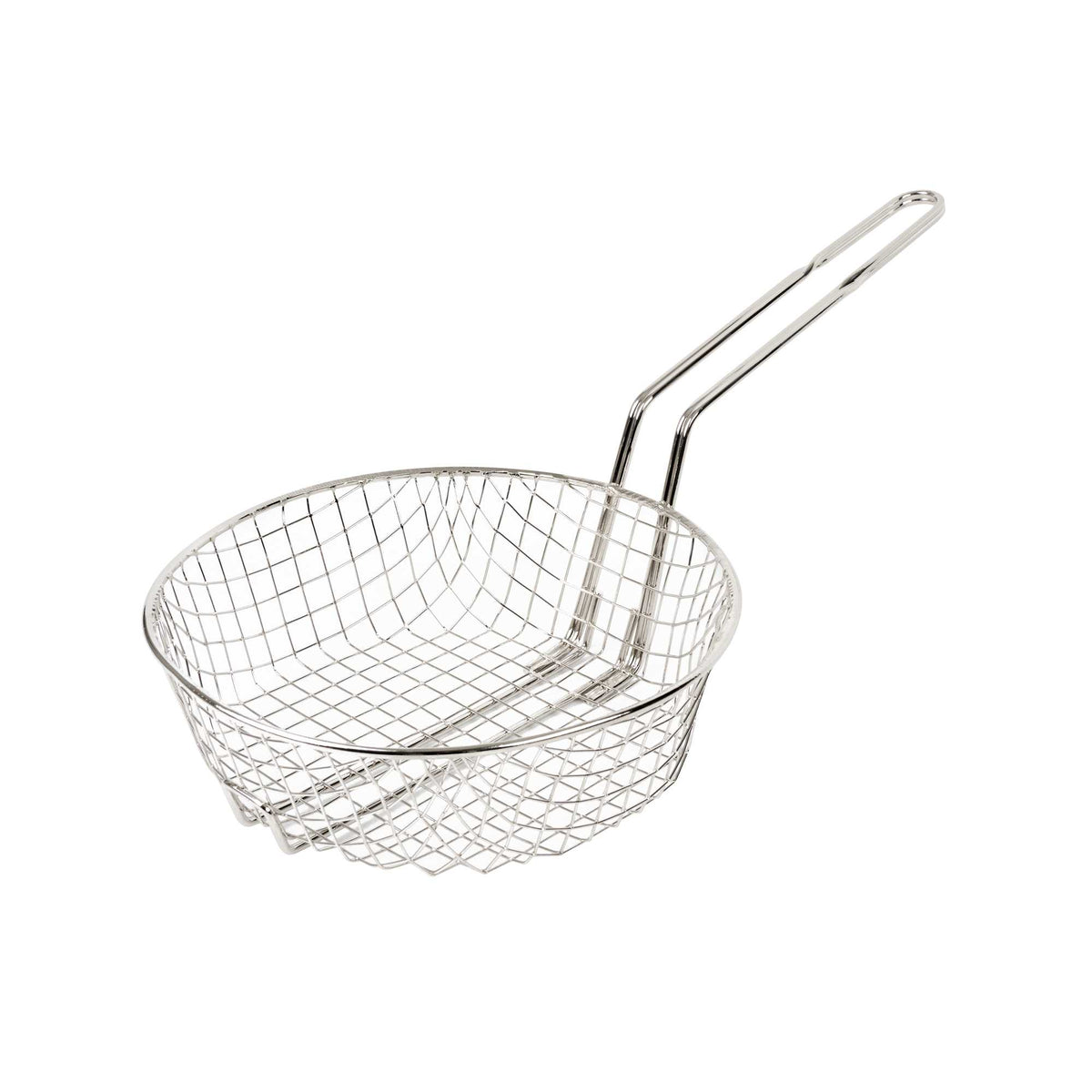 Met Lux Round Nickel-Plated Coarse Mesh Culinary Basket - 10" - 1 count box
