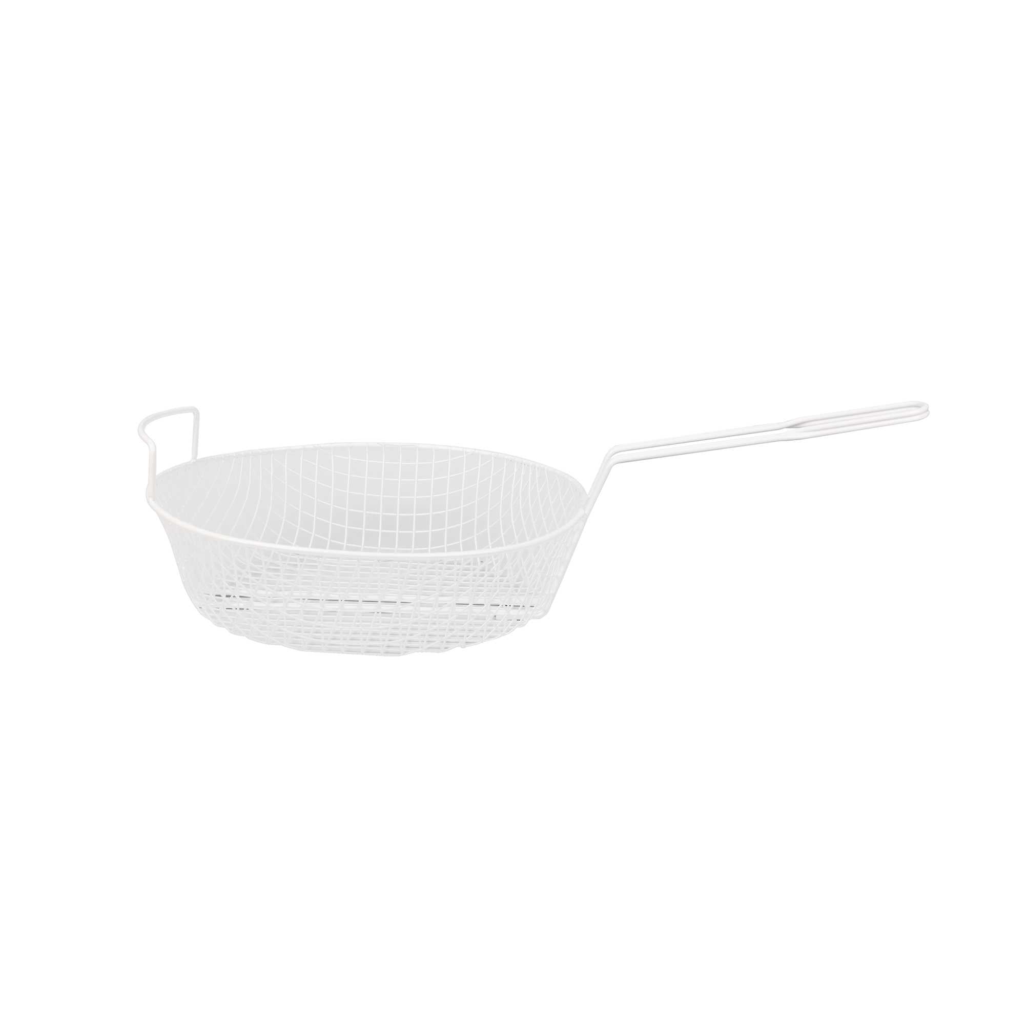 Met Lux Epoxy-Coated Coarse Mesh Breading Basket - with Helper Handle - 12" - 1 count box