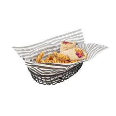Met Lux Oval Black Wire Basket - 8 3/4