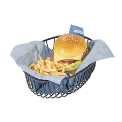 Met Lux Oval Black Wire Basket - 9 3/4