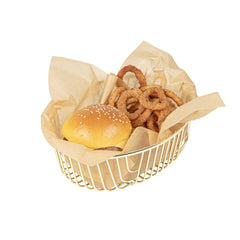 Met Lux Oval Gold Wire Basket - 9 3/4