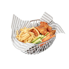 Met Lux Oval Chrome Wire Basket - 9 3/4