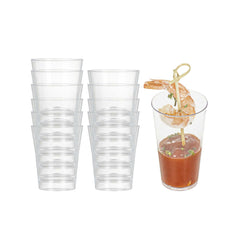 Mini Serve 3 oz Round Clear Plastic Mini Parfait Glass - 2